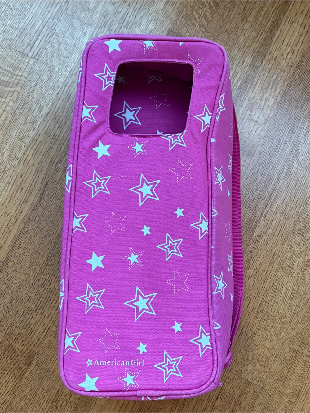 American Girl Starry Doll Carrier Travel Carrying Case  18” Pink Stars Retired